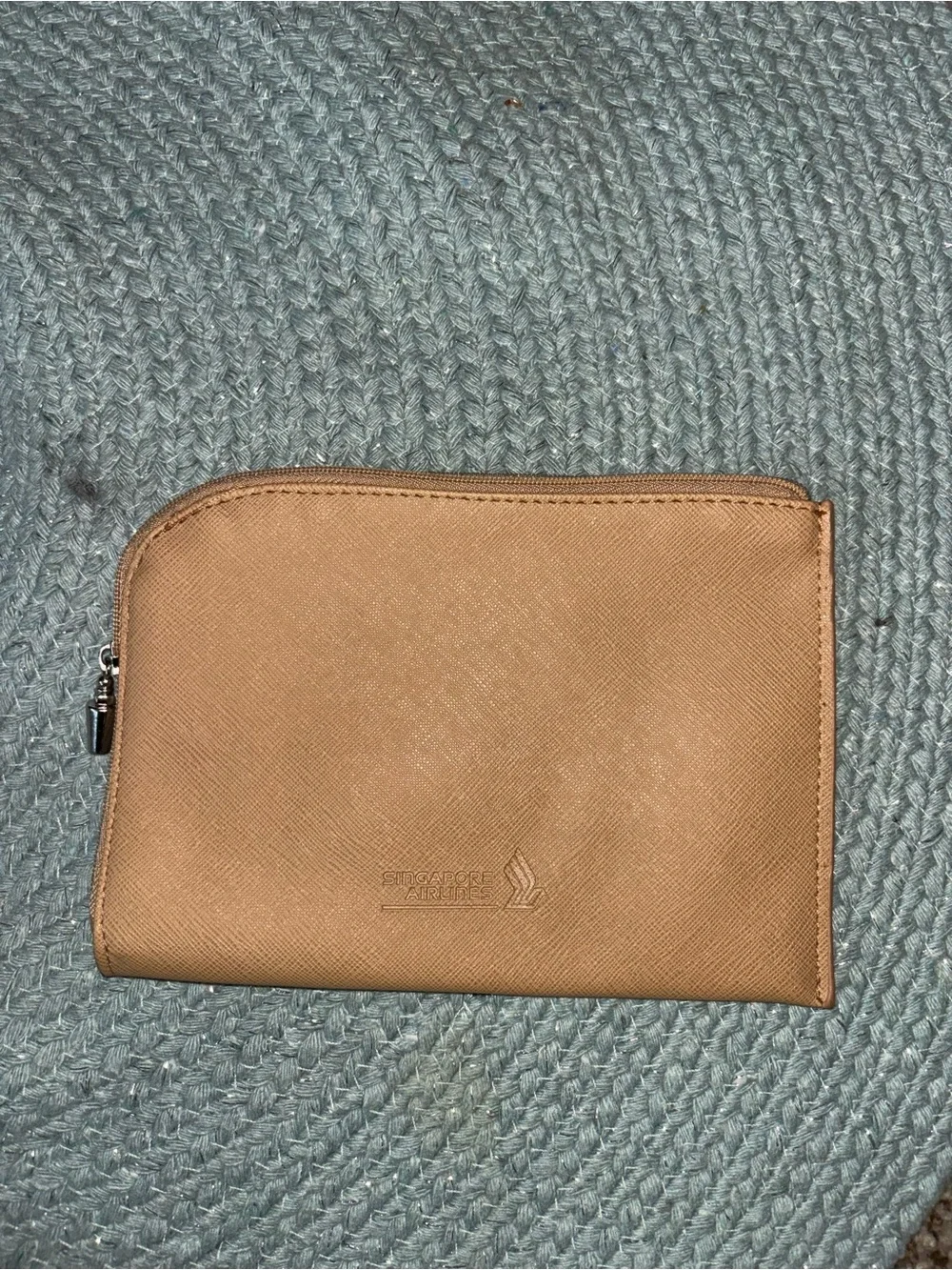 Penhaligon's Tan Cosmetic Zip Pouch with Branded Lining